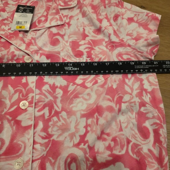 NWT Lauren Ralph Lauren LRL Women's Night Shirt Size M Pink Floral Pajamas - Picture 11 of 14